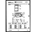 Kelvinator M422F2SA cabinet and installation parts diagram