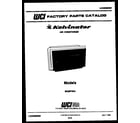 Kelvinator M428F2SA front cover/text only diagram