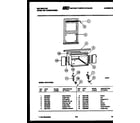 Kelvinator MH418F2SA cabinet and installation parts diagram