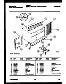 Cabinet and installation parts