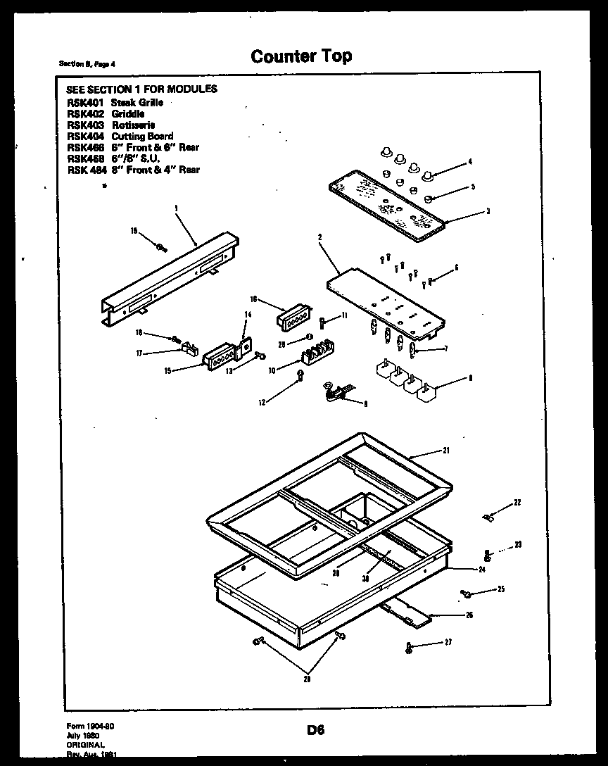 CABINET PARTS