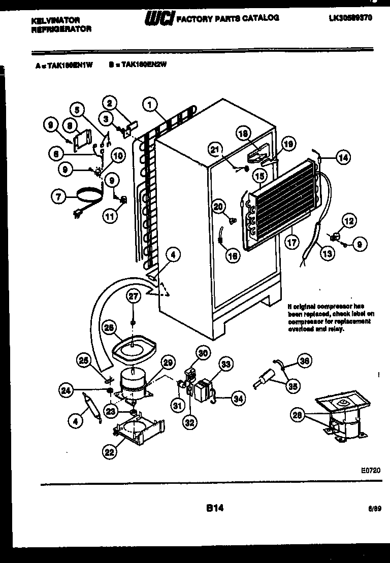 System and automatic defrost parts