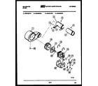 Kelvinator DEA501F2W blower and drive parts diagram
