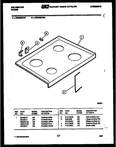Cooktop parts