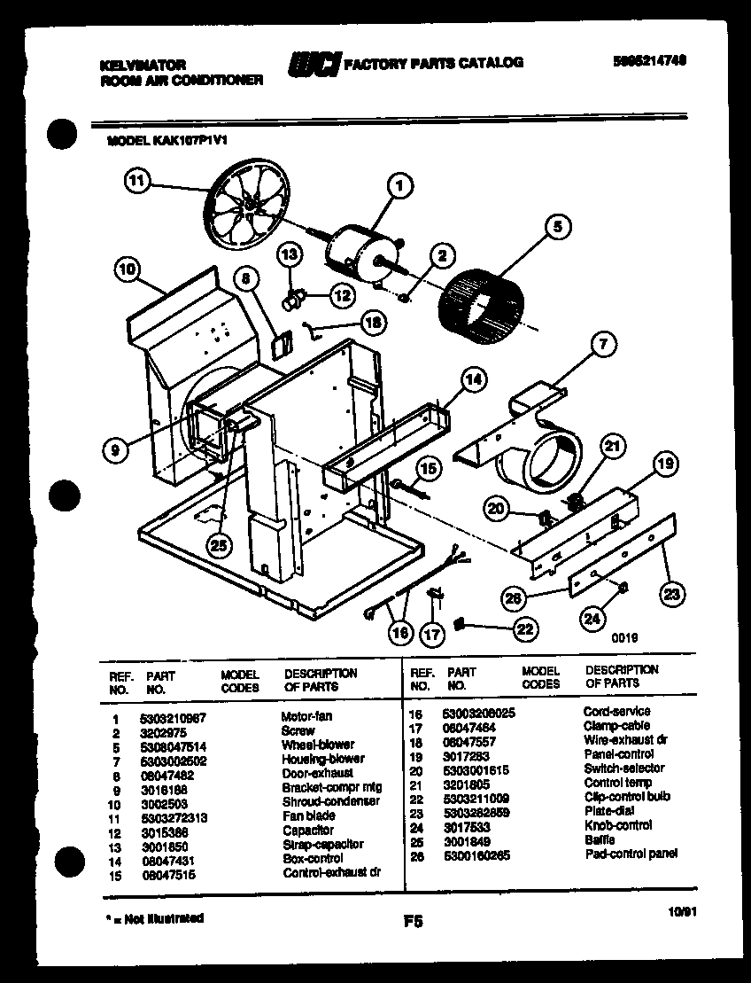 Electrical and air handling parts