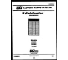 Kelvinator DHC400G1 front cover diagram