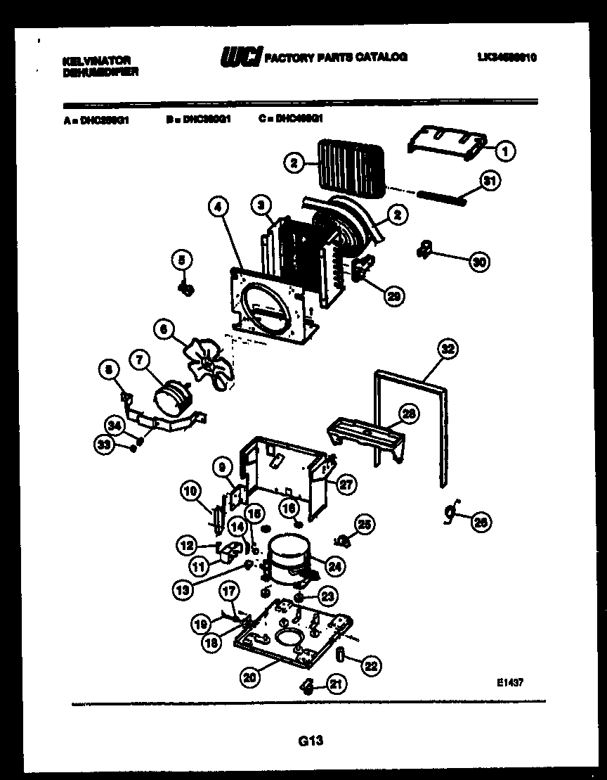 AIR, WATER AND CONDENSING PARTS