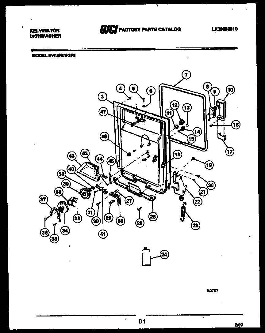 Inner door parts