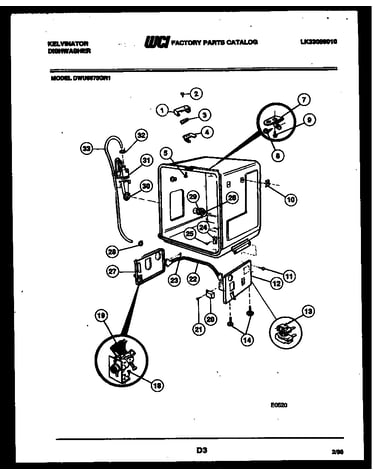 Tub and frame parts