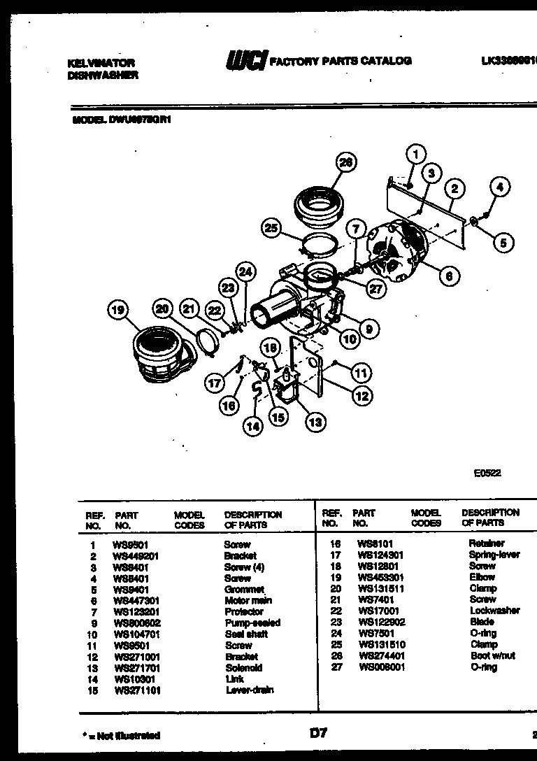 Motor pump parts