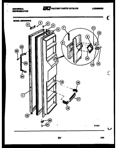 Freezer door parts