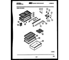 White-Westinghouse GTN140BH4 shelves and supports diagram