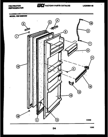 Refrigerator door parts