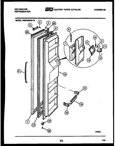 Freezer door parts