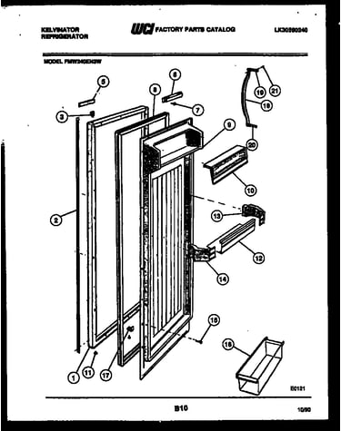 Refrigerator door parts