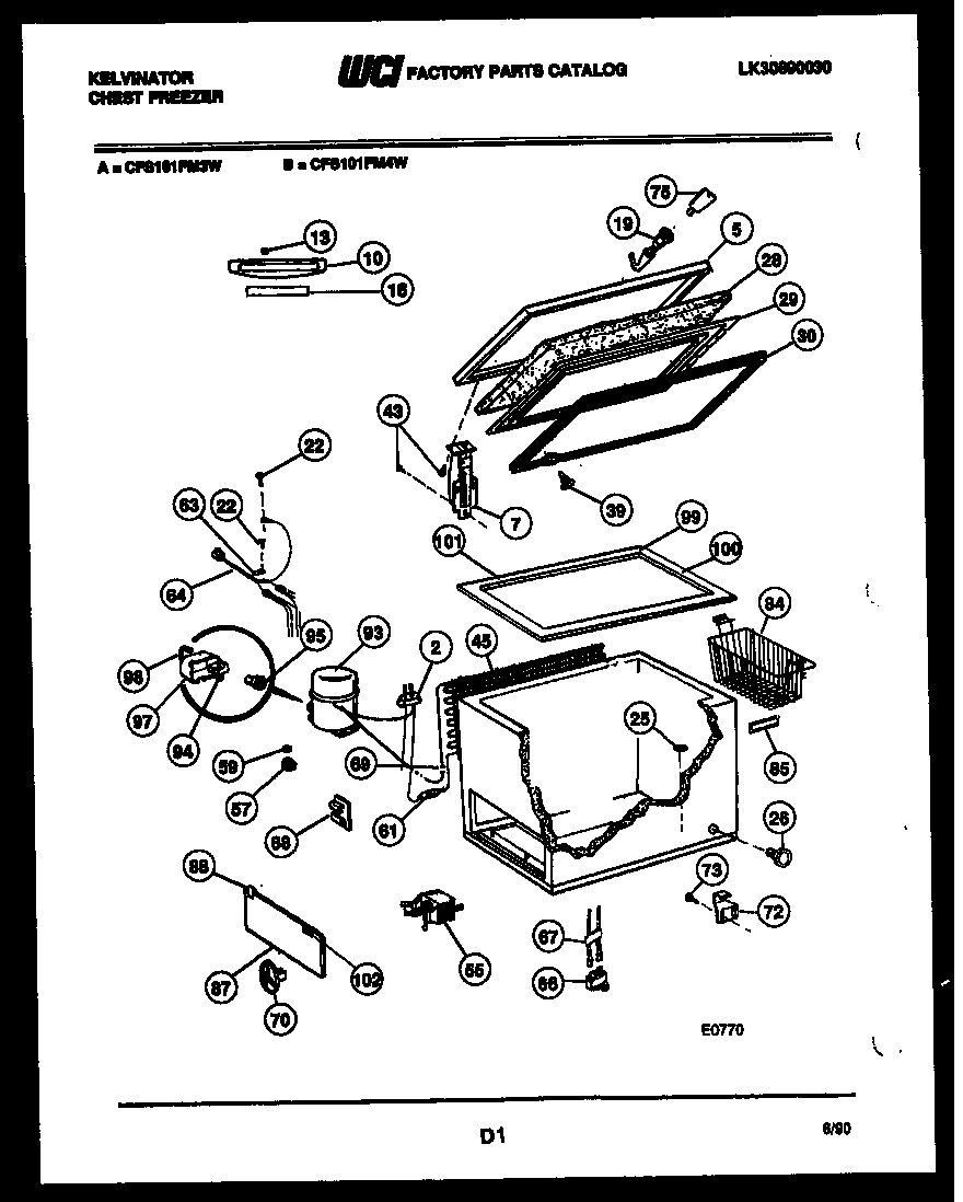Chest freezer parts
