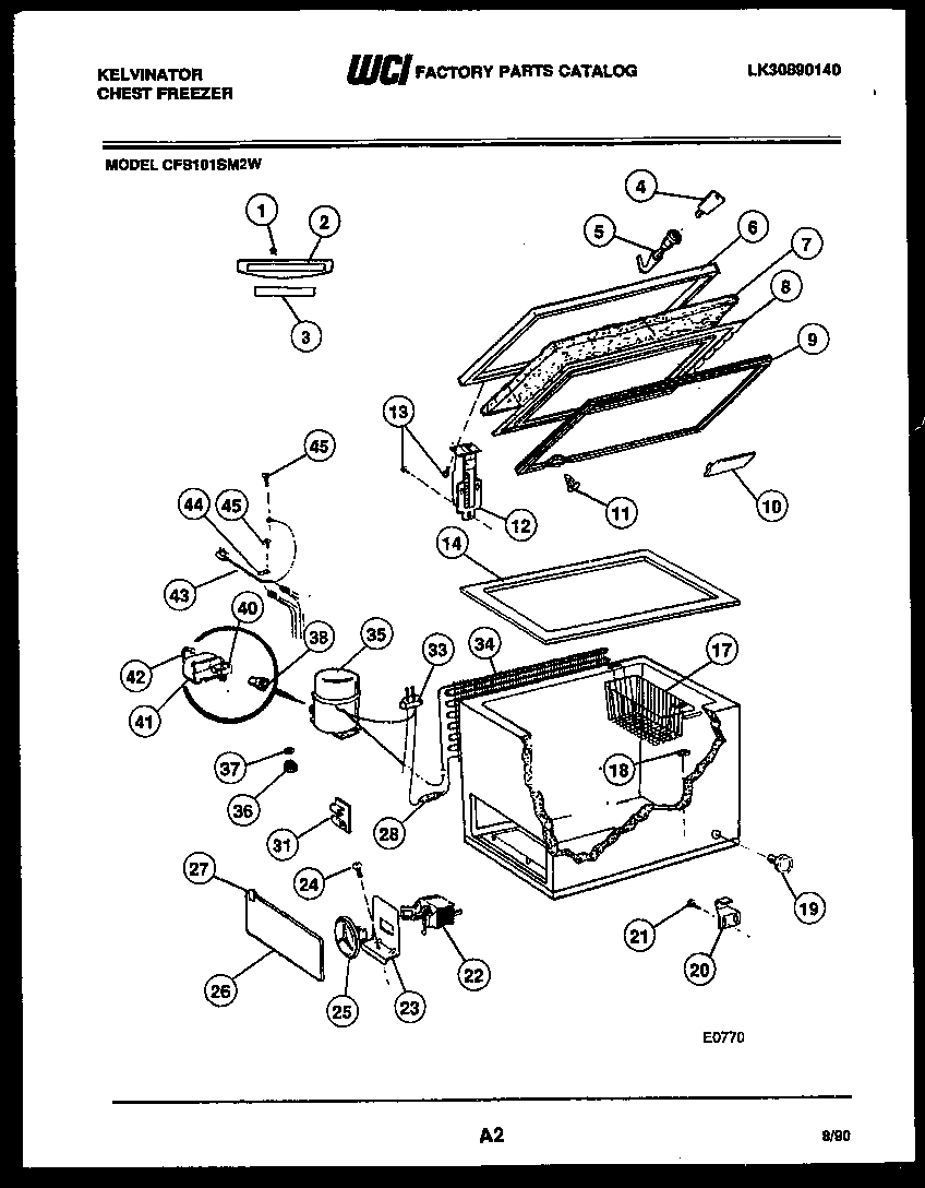 Chest freezer parts