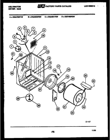 Tub and component parts