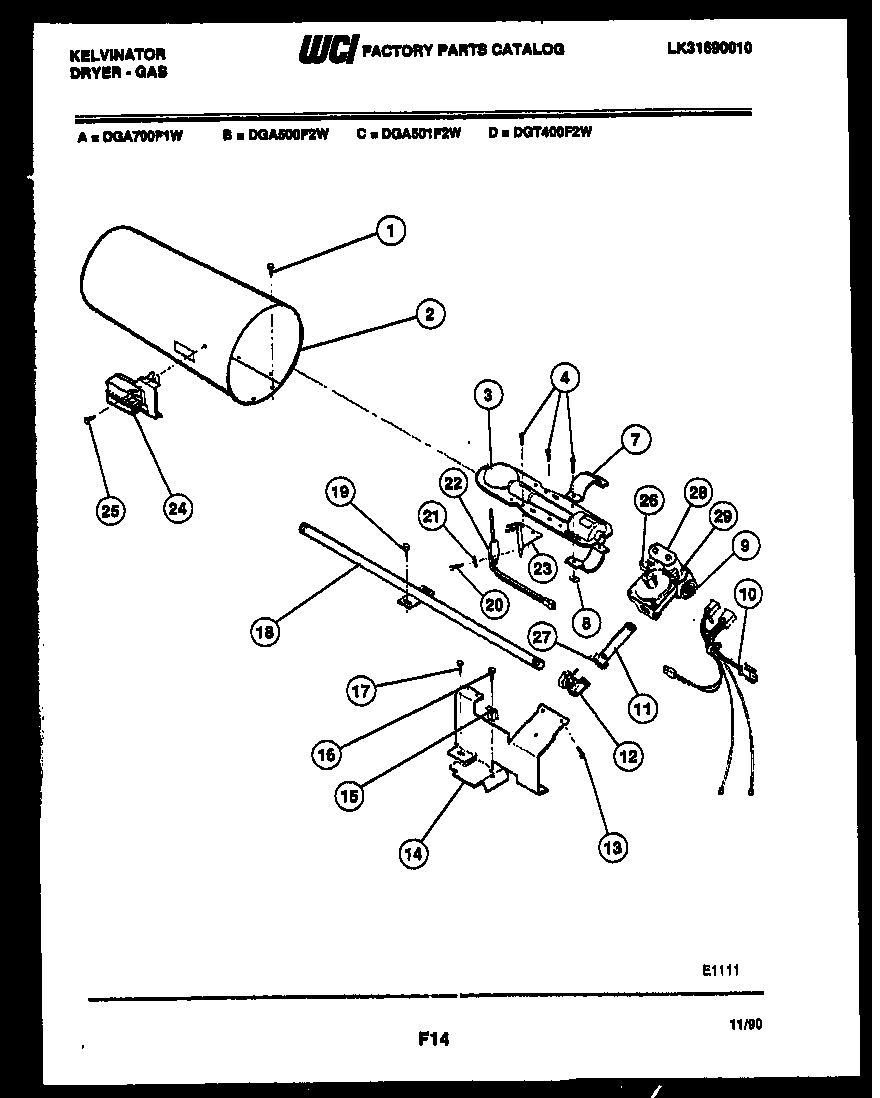 ELEMENT AND HOUSING PARTS