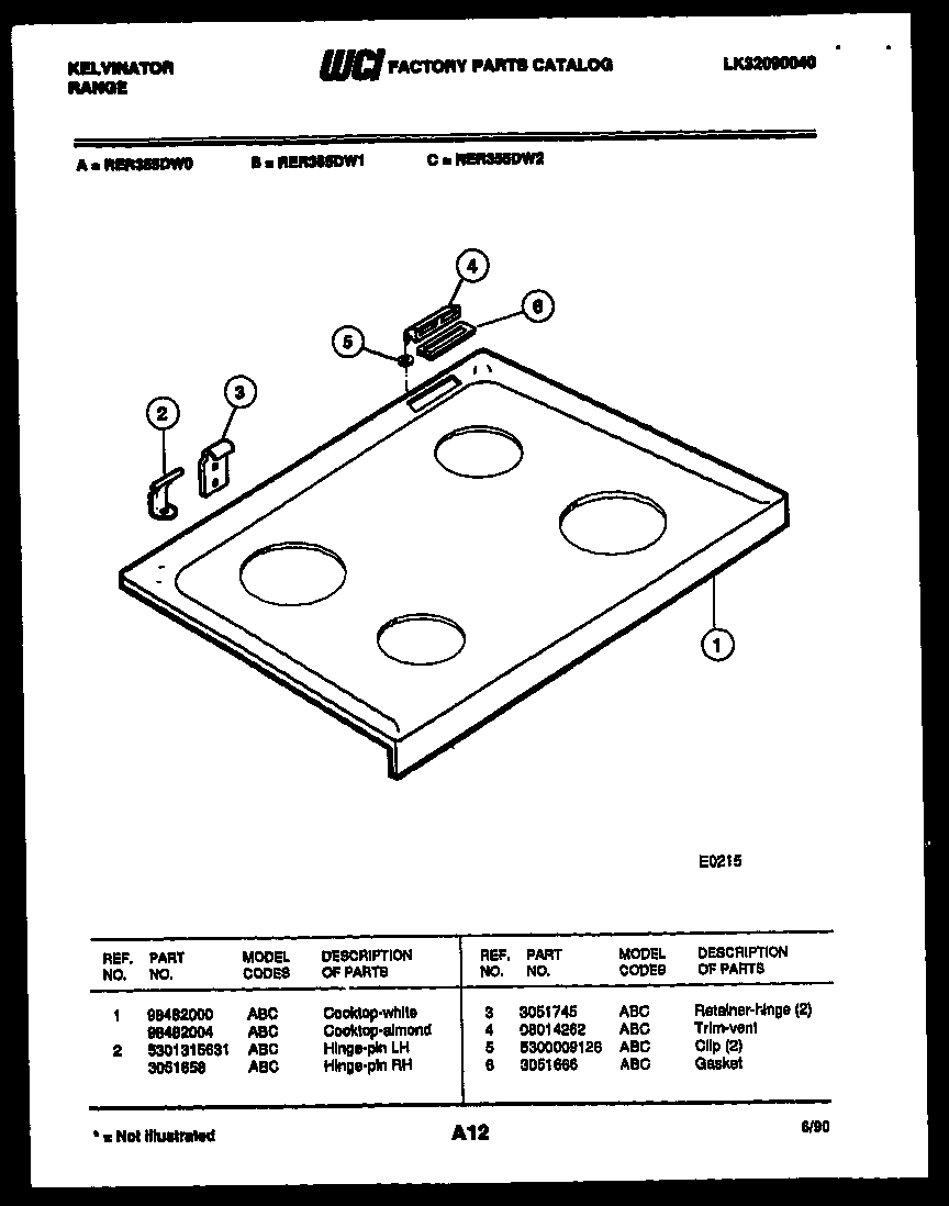 Cooktop parts