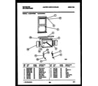Kelvinator KAS184P2K1 cabinet and installation parts diagram