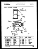 Cabinet and installation parts