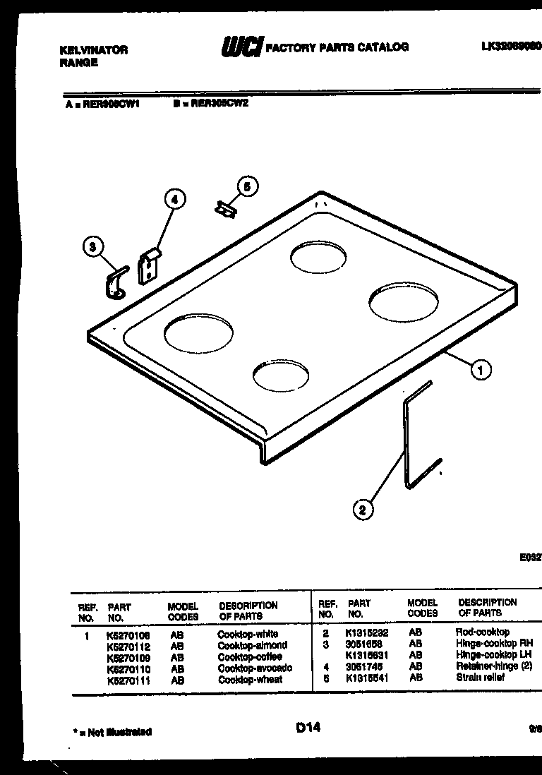 Cooktop parts