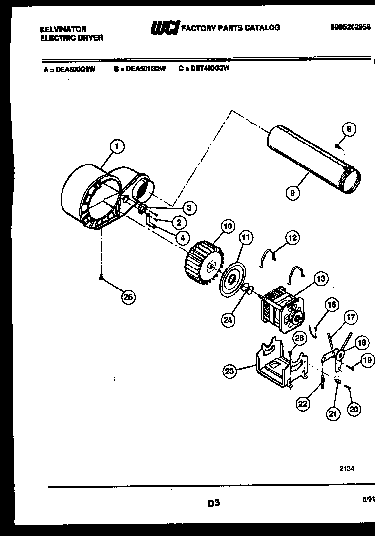 Motor and drive parts