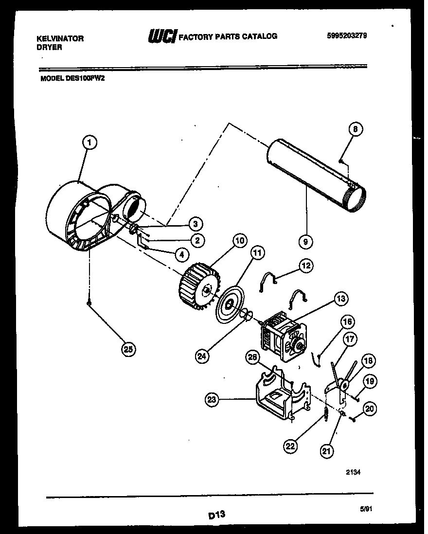 Motor and drive parts