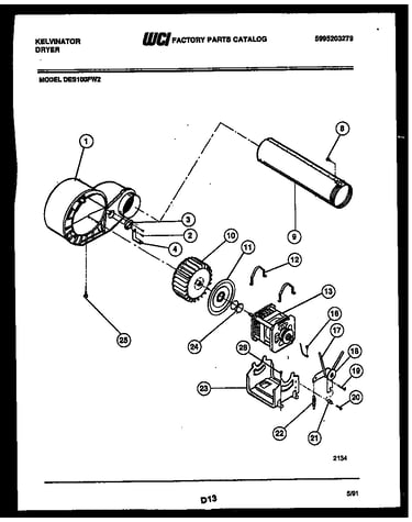 Motor and drive parts