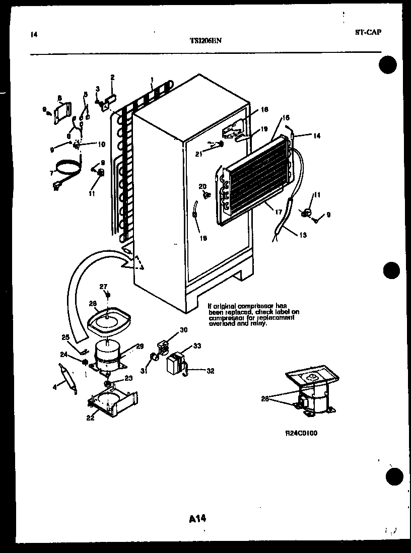 System and automatic defrost parts