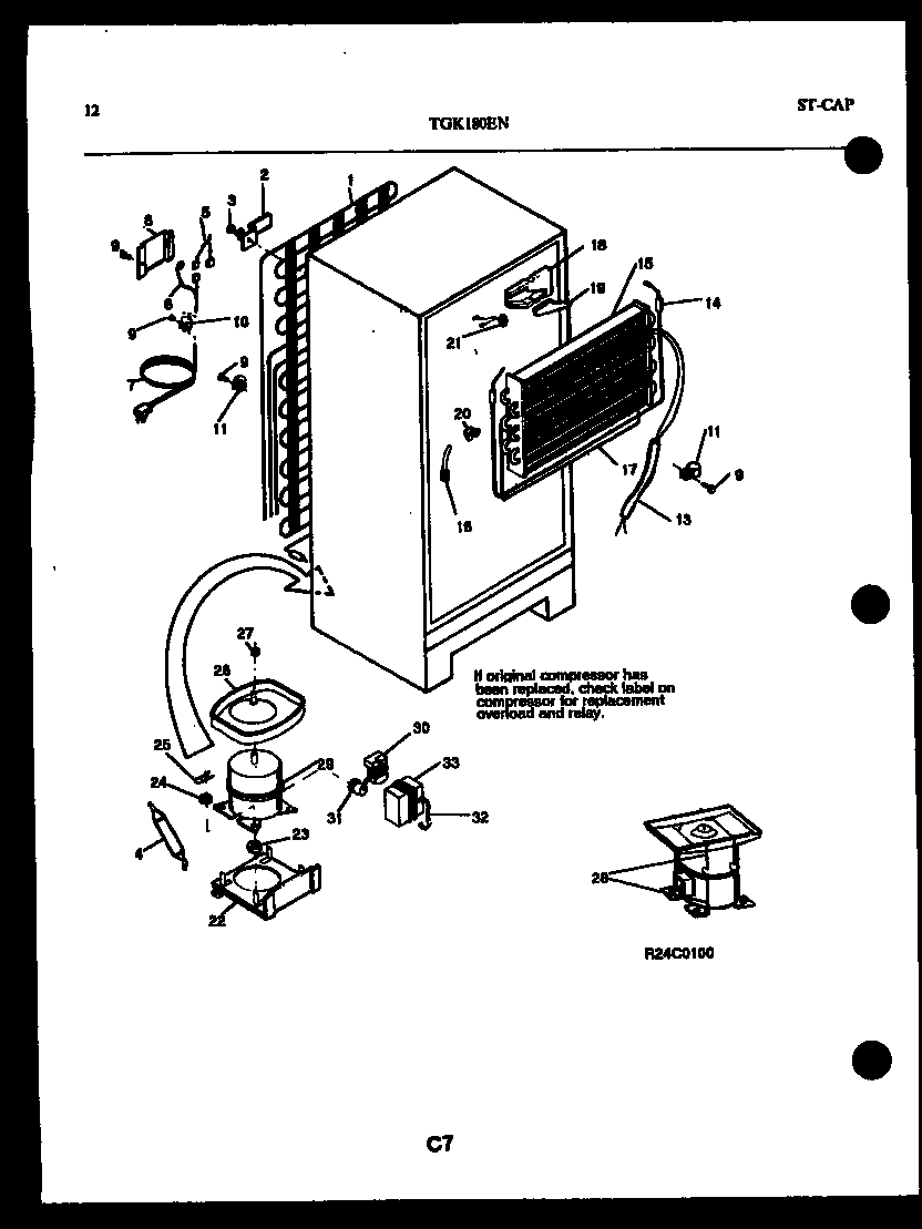 System and automatic defrost parts