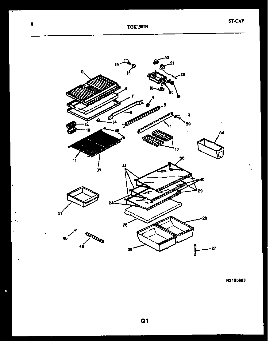 SHELVES AND PARTS