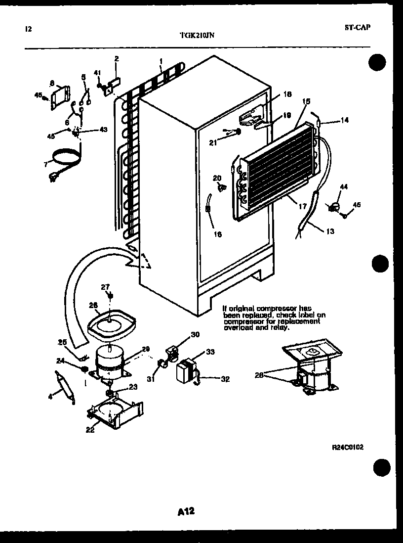 System and automatic defrost parts