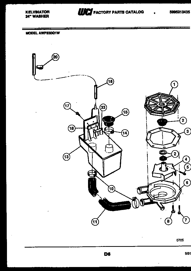 Pump, water valve, water inlet