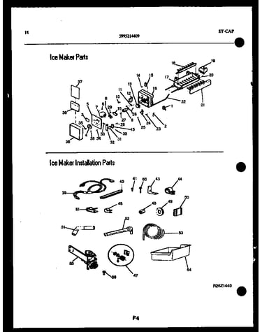 Ice maker and ice maker installation parts