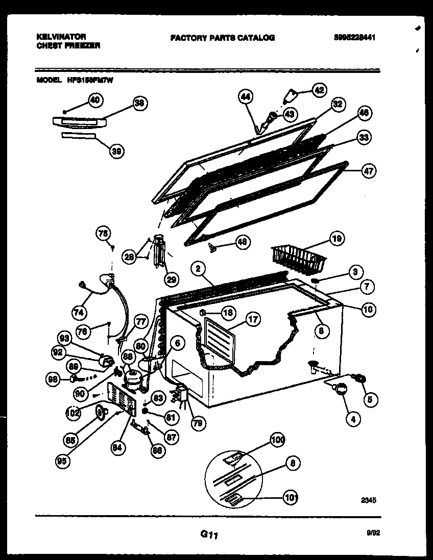 Chest freezer parts