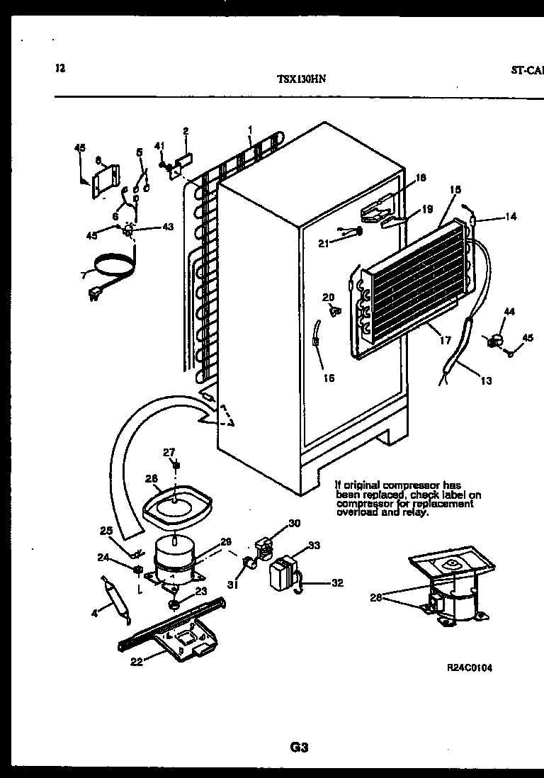 System and automatic defrost parts