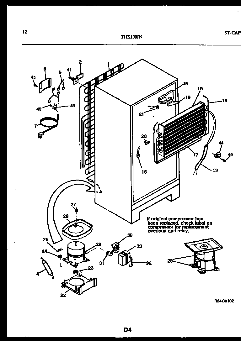 System and automatic defrost parts