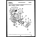 Kelvinator DEA501G3W cabinet and component parts diagram