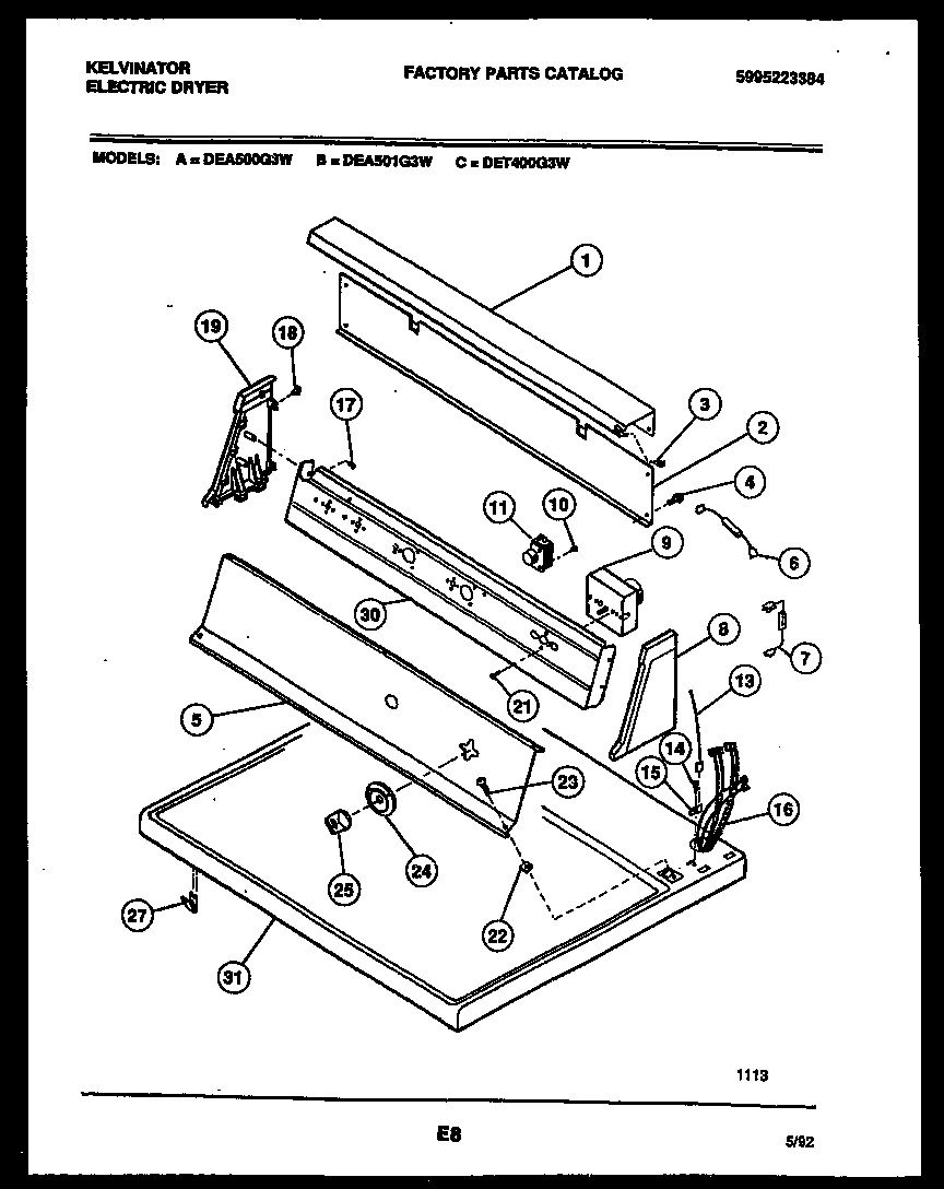 CONSOLE AND CONTROL PARTS