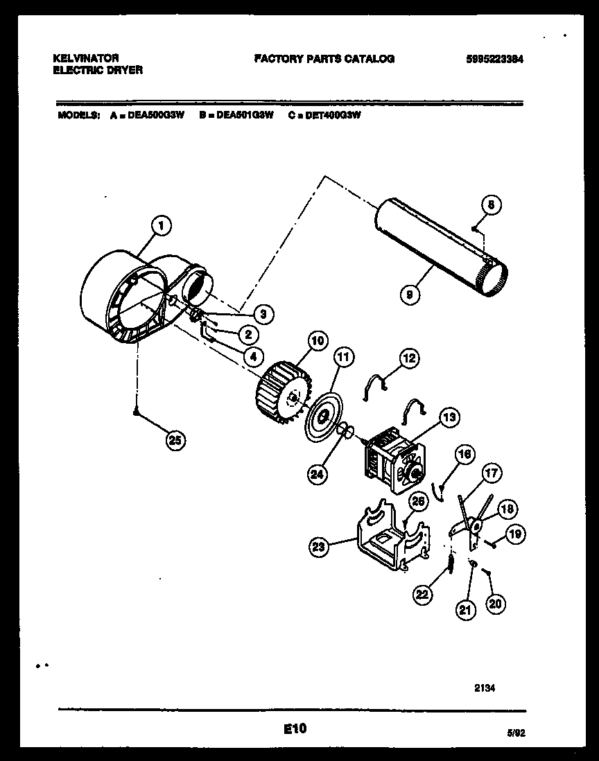 MOTOR AND BLOWER PARTS