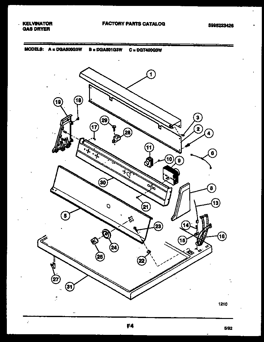 CONSOLE AND CONTROL PARTS