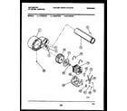Kelvinator DET400G4D motor and blower parts diagram