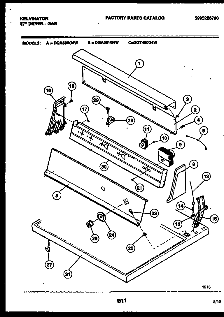 CONSOLE AND CONTROL PARTS