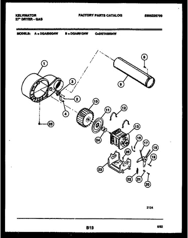 Motor and blower parts