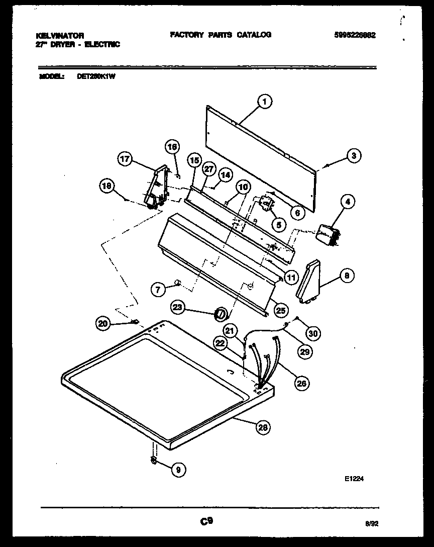 Console and control parts