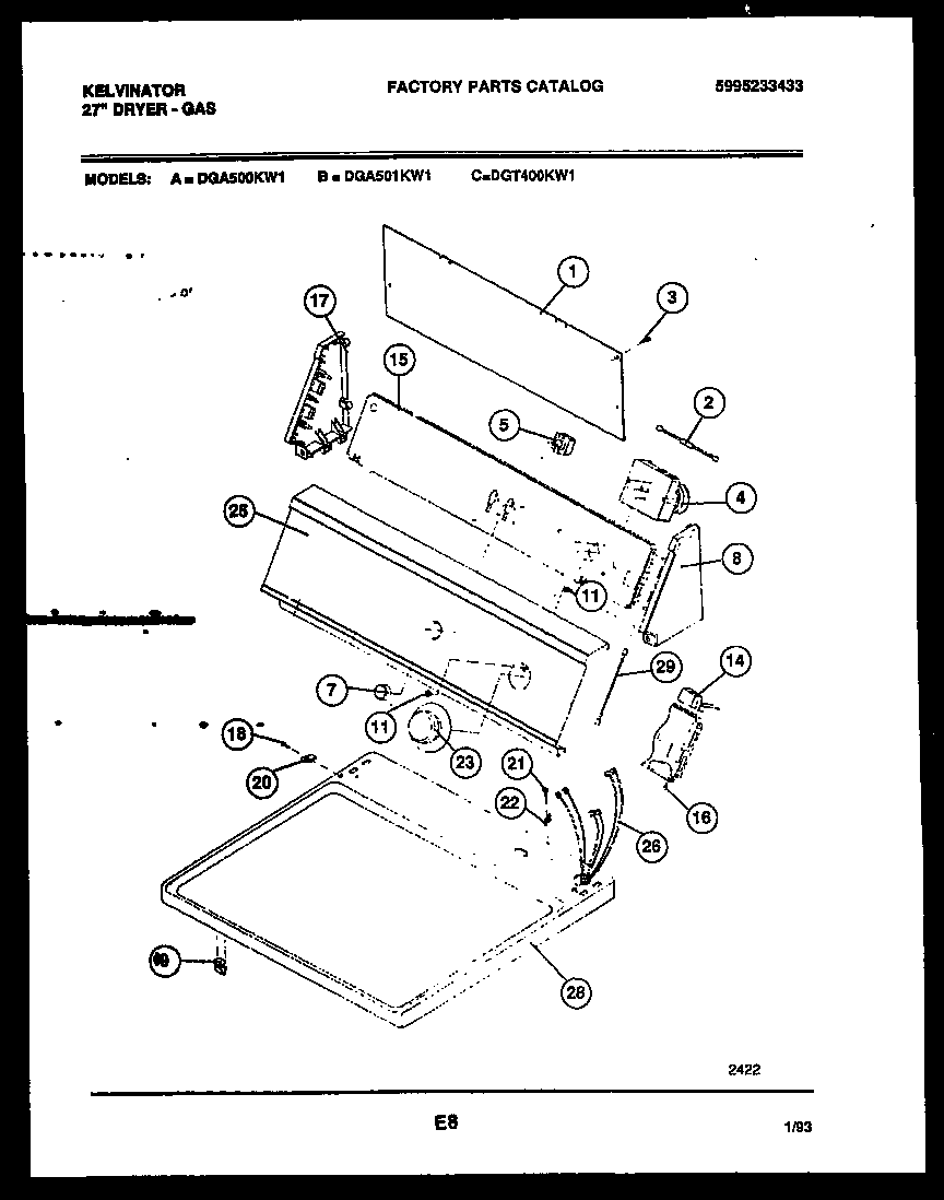 CONSOLE AND CONTROL PARTS