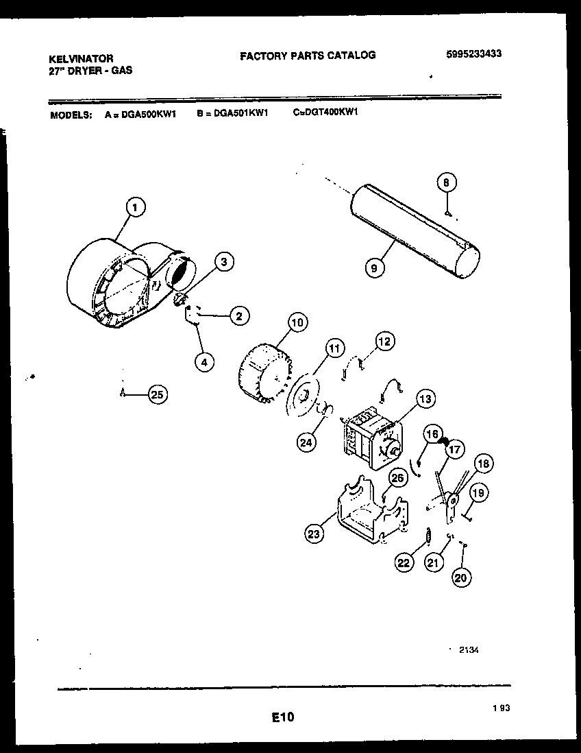 Motor and blower parts
