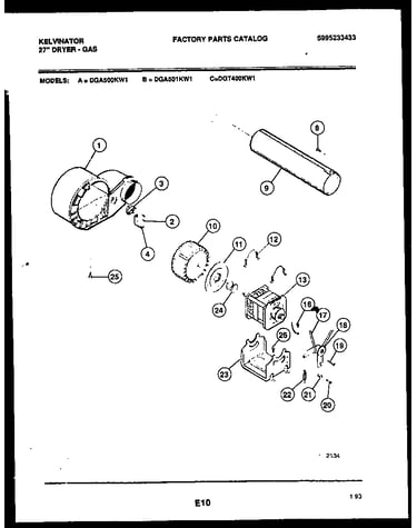 Motor and blower parts